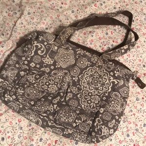Thirty one grey and white print purse